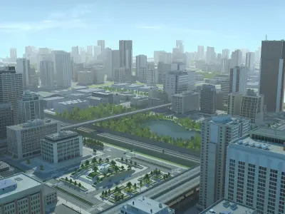 City Cityscape HD Detailed 3D model