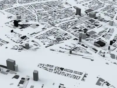 Rotterdam Streets and Buildings 3D model