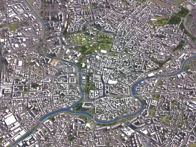 Kharkiv - 3D City Model Low-poly 3D model