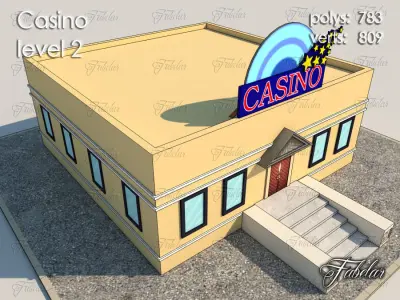 CASINO all 10 Levels Low-poly 3D model