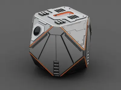 COMBAT Droid  rigged - animated character 3D model