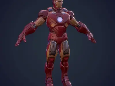 IronMan 3D LowPoly Game Model Low-poly 3D model