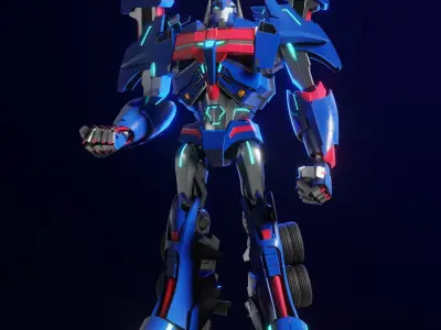  Ultra Magnus Transformers Prime Character Rig Low-poly 3D model