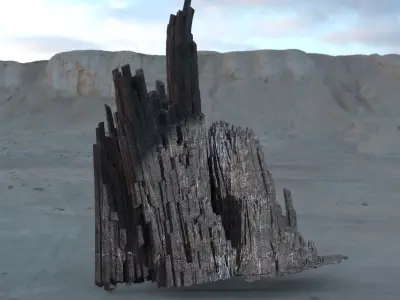 Irish folklore beach rock 3D model