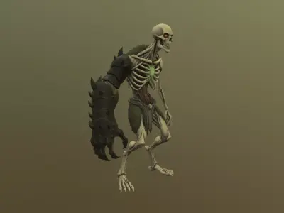 Low Poly Stylized Augmented Bone Crusher - PBR Low-poly 3D model