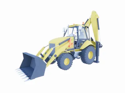 excavator-wiper backhoe 3D print model