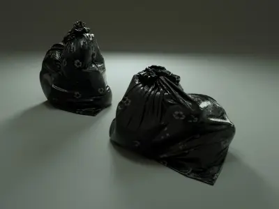 Garbage Bags 3D Model for cinema4d - octane render- 3D model