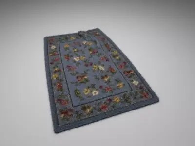 Soft Blue Carpet 3D model