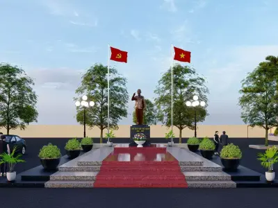 Tuong dai Chu tich Ho Chi Minh - Uncle Ho 3D model 3D model