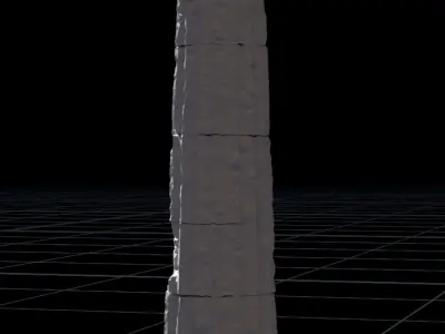 Ruins Greek Doric Pillar Free 3D model