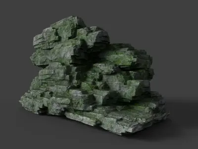 Rock 8-6 Low-poly 3D model