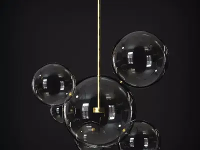 Suspension light Giopato Coombes Bolle bls 6 Lamp 3D model