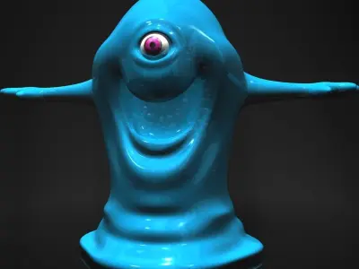 Bob from Monsters vs Aliens RIGGED Low-poly 3D model