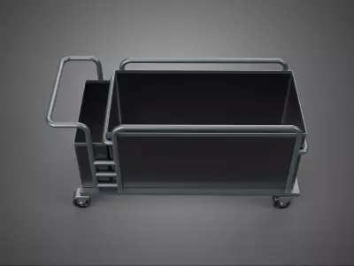 HEAVY DUTY DELIVERY WHEELED CASTER SWIVEL TRANSPORT CART TROLLEY 3D model