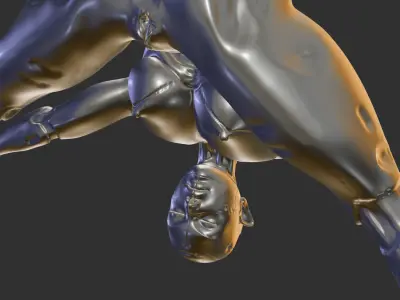 Sci-Fi Pin-Up Robo-Waifu 3D Print Model STL 3D print model