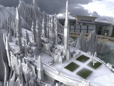 Minas Tirith Full scene 3D 3D model