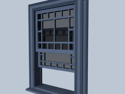 Window art deco 3D model