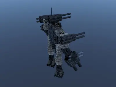 Robot Cyborg Game Character SciFi 3D model