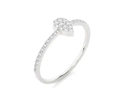 Light Minimalist Diamond Ring 3D print model