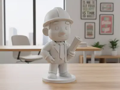 Cartoon Architect 3D Printable 3D print model