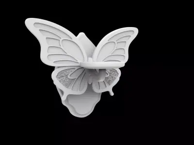Butterfly Candle Sconce 3D Print Model 3D print model