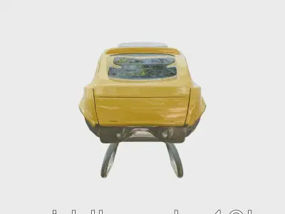 Futuristic Flying Taxi 3D Model Low-poly 3D model