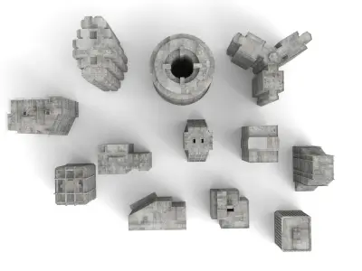 Unfinished buildings 3D model