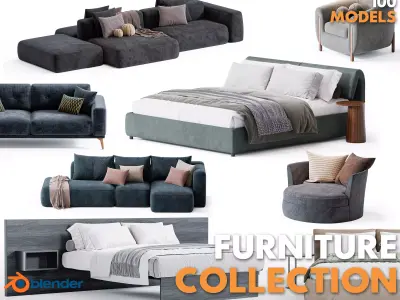 Premium Furniture Collection for Blender 3D 3D model