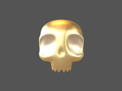 Cartoon Skull v2 007 Low-poly 3D model