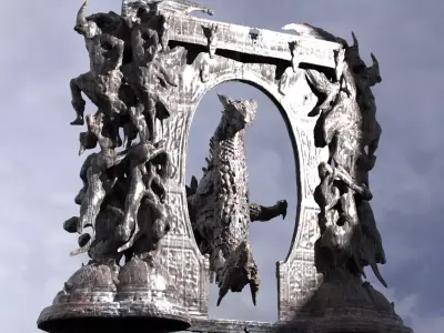 Dragon bone deity monolith Archway 1 3D model