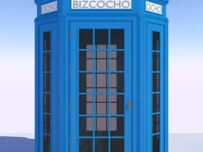 Classic British Phone Both Octogonal 3D model