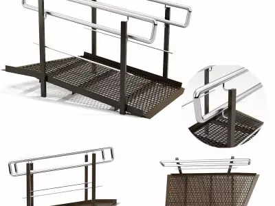 Ramp with rail 3D model