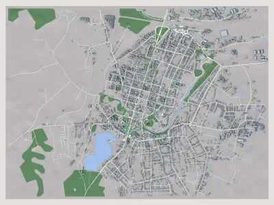 Rezekne City  Latvia 3D model