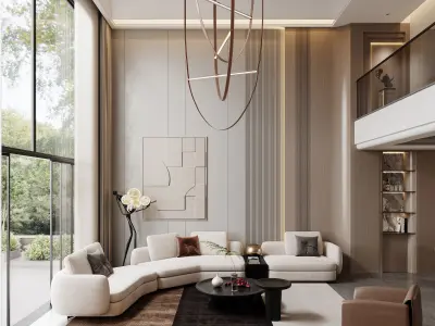   villa interior scenes 3D model
