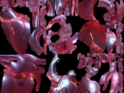 Cybernetic Heart  3D Model SciFi Biomechanical Asset 3D model