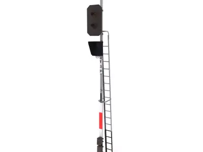 Train Traffic Light 4 3D model