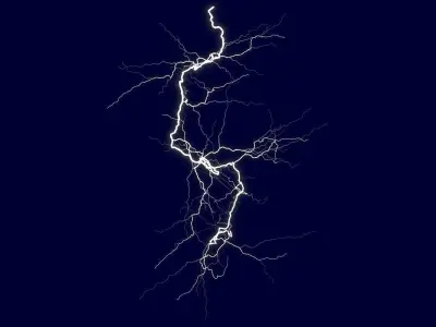 Realistic 3D Lightning CA-17 3D model