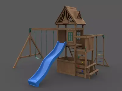 PBR Playground Jungle Gym 05 Low-poly 3D model