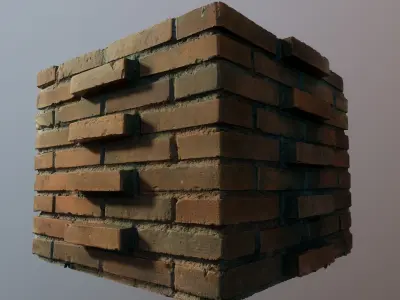 brickblock01 old brick wall 3D model
