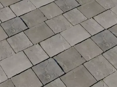 Cracked Limestone Flag Pavers PBR Texture  Texture