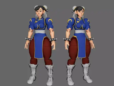 CHUN-LI ARTICULATED FIGURE 3D print model