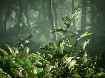 Tropical Nature 140 Assets Low-poly 3D model