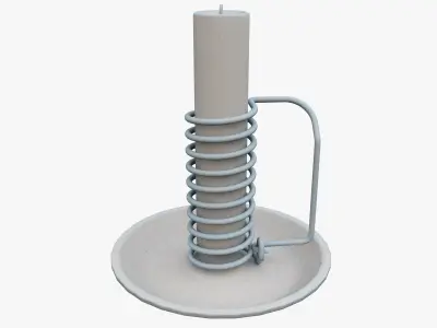 Candle Holder Low-poly 3D model 9