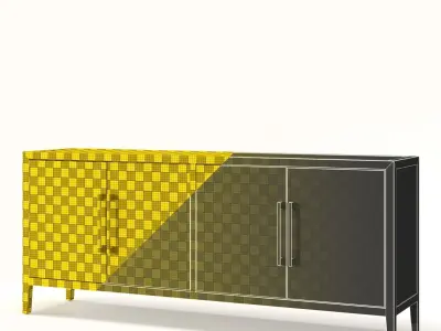 RH French Contemporary 4 Door Sideboard  3D model