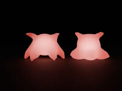 Indirect lighting of  Dumbo Octopus 3D model