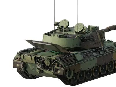 leopard 1 with interior 3D model