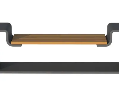 City Bench 10 Low-poly 3D model