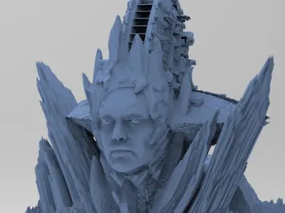 Ancient Athena Sci-Fi Mountain 6 3D model