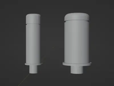 Street sci-fi guardrail 3D model