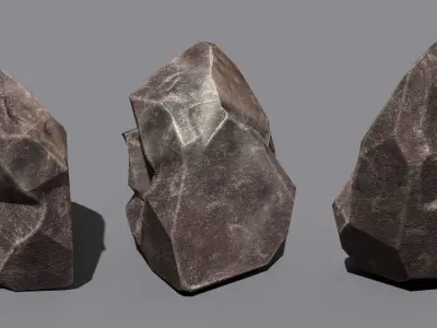 Stone Pack  Low-poly 3D model